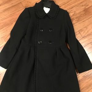 NWT Kate Spade Ruffle Trim Bow Back Coat